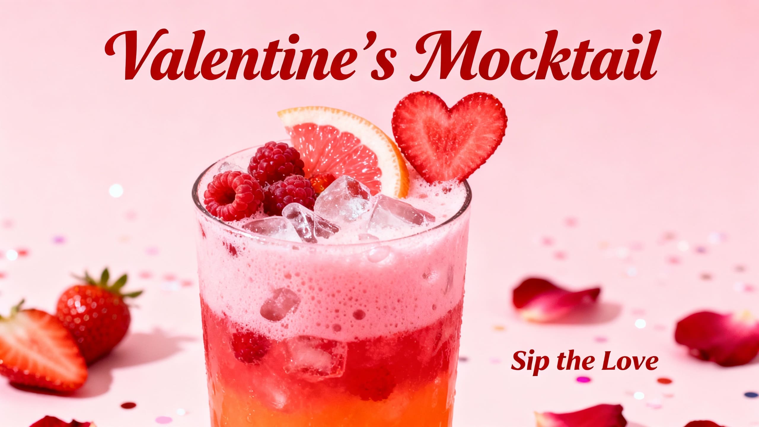 Valentine's mocktail