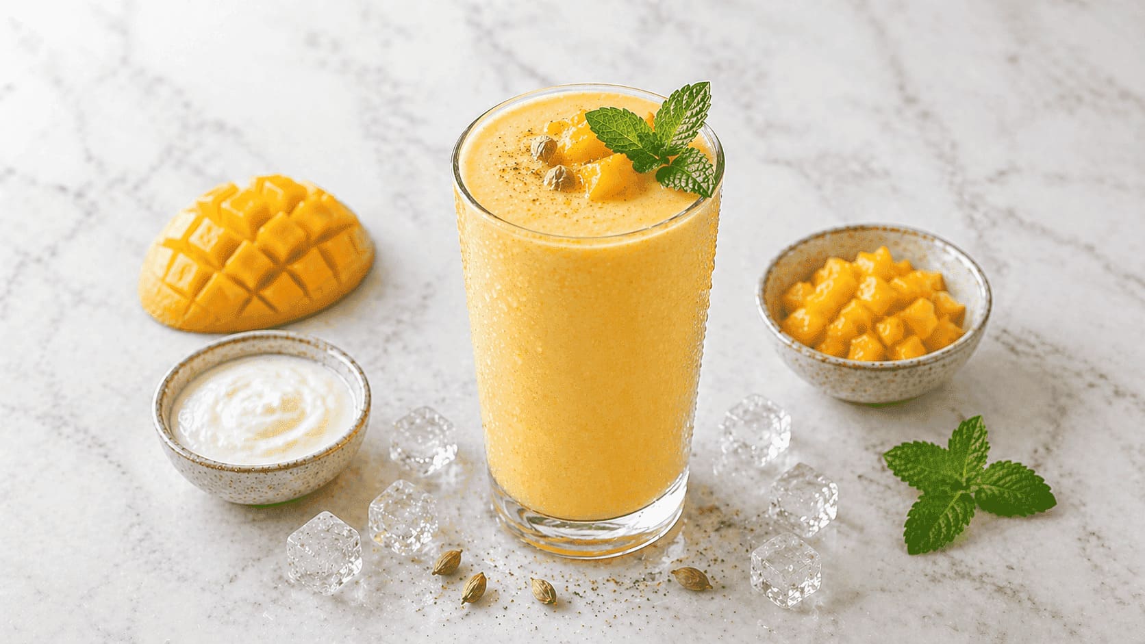 homemade mango lassi